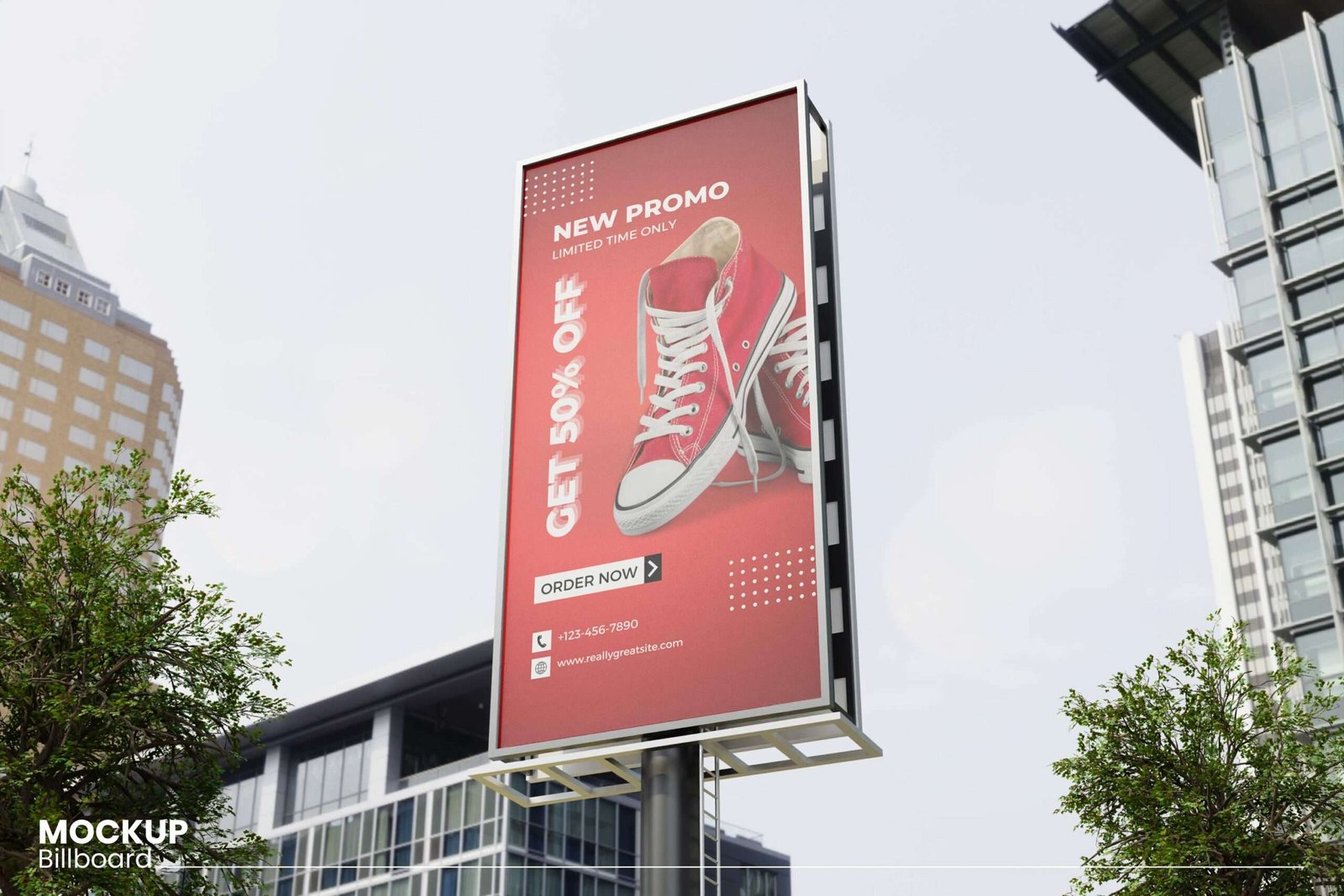 outdoor advertising Billboard mockup