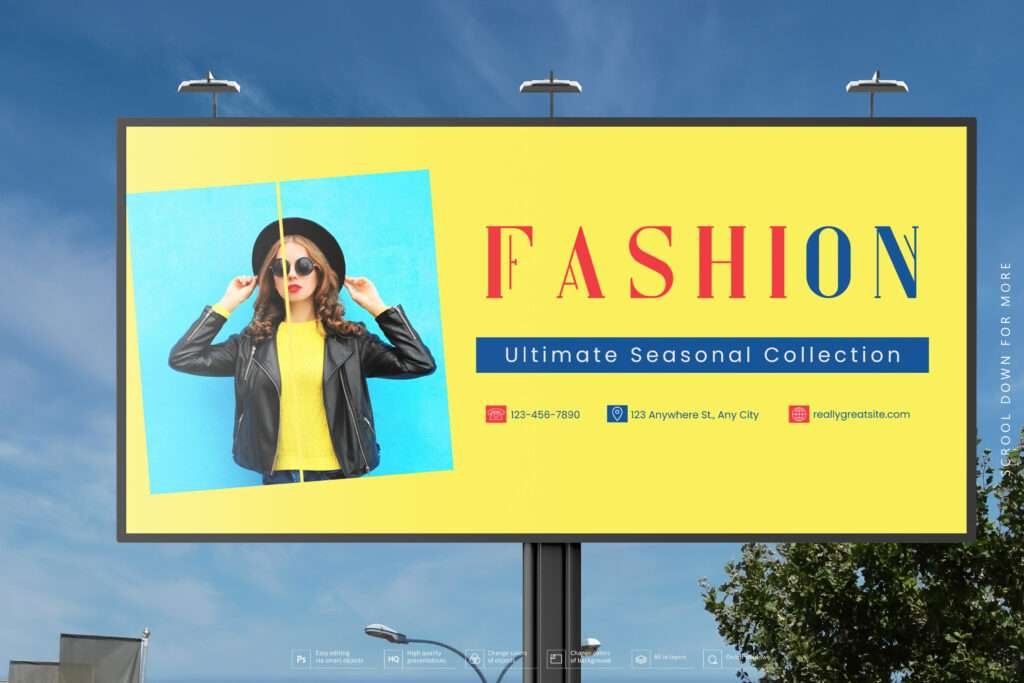 Outdoor Advertising Billboard Mockup