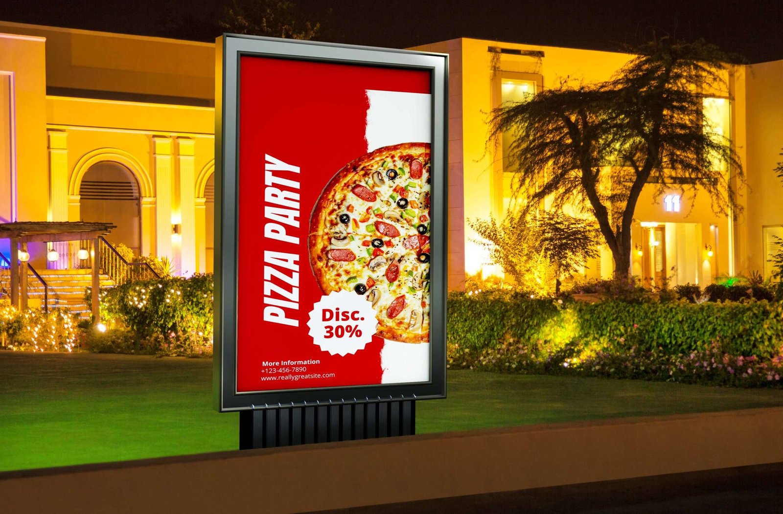 outdoor advertising Billboard mockup