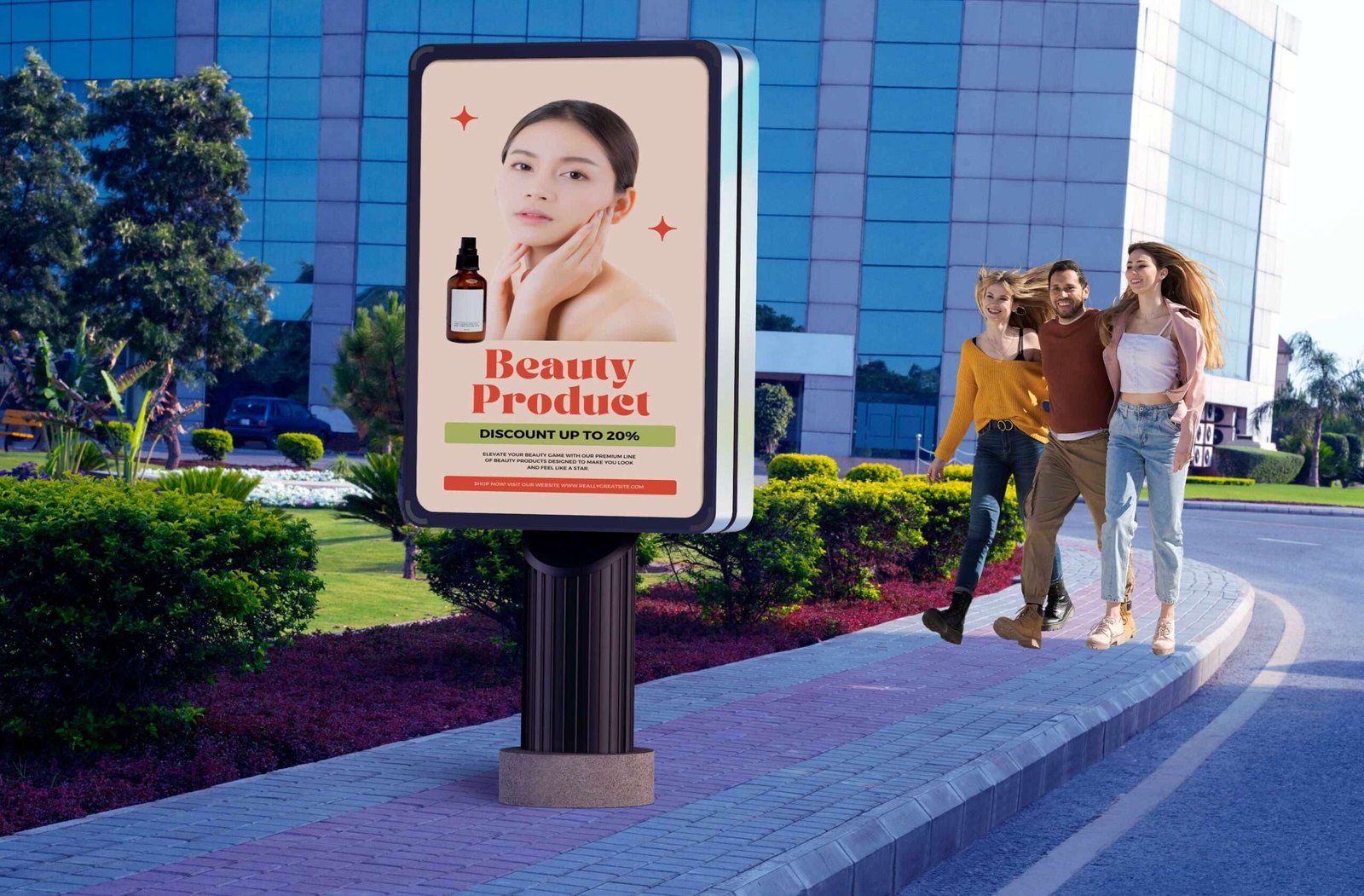 outdoor advertising Billboard mockup